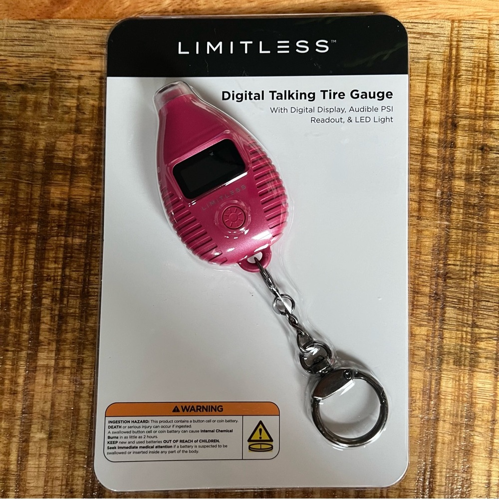 Limitless Pink Digital Talking Tire Gauge